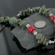 Certified Authentic Navajo .925 Sterling Silver Natural Turquoise, Coral and Abalone Native American Necklace 15422-51