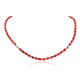 Certified Authentic Navajo .925 Sterling Silver Natural Turquoise Coral Chain Native American Necklace 17029