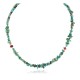 Certified Authentic Navajo .925 Sterling Silver Natural Turquoise Coral Chain Native American Necklace 25289-1