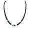 Certified Authentic Navajo .925 Sterling Silver Natural Turquoise Coral Graduated Melon Shell Native American Necklace 14905-5