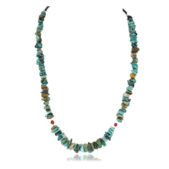 Certified Authentic Navajo .925 Sterling Silver Natural Turquoise Coral Native American Necklace 371051152666