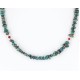 Certified Authentic Navajo .925 Sterling Silver Natural Turquoise Coral Native American Necklace 390848457306