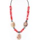 Certified Authentic Navajo .925 Sterling Silver Natural Turquoise CORAL Native American Necklace 750117-3