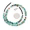 Navajo .925 Sterling Silver Natural Turquoise Gold Stone Native American Necklace 390829376983
