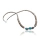 Certified Authentic Navajo .925 Sterling Silver Natural Turquoise Graduated Heishi Native American Necklace 7501008-14