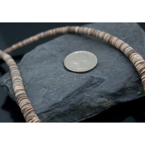 Certified Authentic Navajo .925 Sterling Silver Natural Turquoise Graduated Heishi Native American Necklace 7501008-14