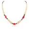 Certified Authentic Navajo .925 Sterling Silver Natural Turquoise Graduated Melon Shell Coral Native American Necklace 25228-1