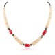 Certified Authentic Navajo .925 Sterling Silver Natural Turquoise Graduated Melon Shell Coral Native American Necklace 25228-1 Certified Authentic Navajo .925 Sterling Silver Natural Turquoise Graduated Melon Shell Coral Native American Necklace 25228-1