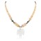 Certified Authentic Navajo .925 Sterling Silver Natural Turquoise Graduated Melon Shell Shell Bird Native American Necklace 750124-1