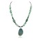Certified Authentic Navajo .925 Sterling Silver Natural Turquoise Green Agate Jade Hematite Native American Necklace  16090-7