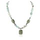 Certified Authentic Navajo .925 Sterling Silver Natural Turquoise Green Jasper Jade Native American Necklace 15432-54