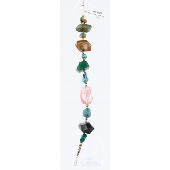 Certified Authentic Navajo .925 Sterling Silver Natural Turquoise, JADE and JASPER Native American Bracelet 371007270715