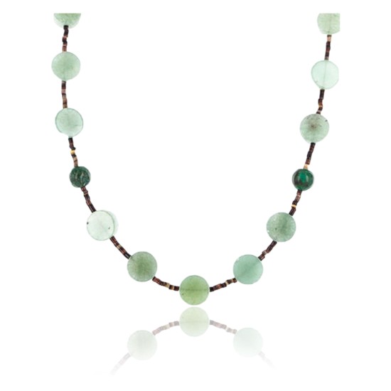 Certified Authentic Navajo .925 Sterling Silver Natural Turquoise Jade Native American Necklace 371322599464