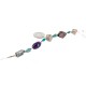 Certified Authentic Navajo .925 Sterling Silver Natural Turquoise, Jasper and Agate Native American Bracelet 371000092097
