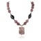 Certified Authentic Navajo .925 Sterling Silver Natural Turquoise Jasper Charoite and Black Onyx Native American Necklace 15213-32