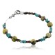 Certified Authentic Navajo .925 Sterling Silver Natural Turquoise Jasper Native American Bracelet 390744453205