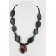 Certified Authentic Navajo .925 Sterling Silver Natural Turquoise Jasper Native American Necklace 15813-8 Certified Authentic Navajo .925 Sterling Silver Natural Turquoise Jasper Native American Necklace 15813-8