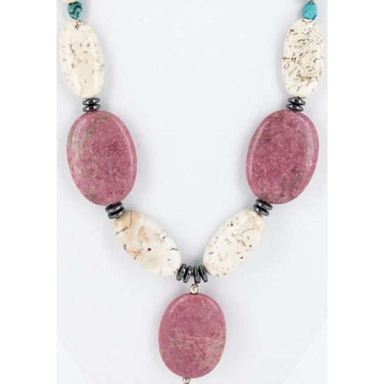 Certified Authentic Navajo .925 Sterling Silver Natural Turquoise Jasper Native American Necklace 371026891750