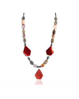 Certified Authentic Navajo .925 Sterling Silver Natural Turquoise Jasper Native American Necklace 371054289579