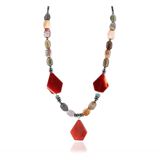 Certified Authentic Navajo .925 Sterling Silver Natural Turquoise Jasper Native American Necklace 371054289579