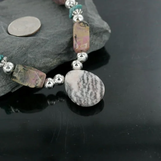 Navajo .925 Sterling Silver Natural Turquoise Jasper Native American Necklace 390725341283 Navajo .925 Sterling Silver Natural Turquoise Jasper Native American Necklace 390725341283