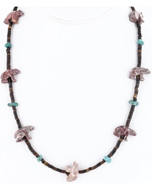 Certified Authentic Navajo .925 Sterling Silver Natural Turquoise Jasper Native American Necklace 390810418824