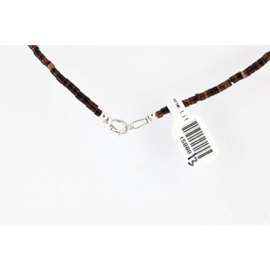 Certified Authentic Navajo .925 Sterling Silver Natural Turquoise Jasper Native American Necklace 391106079715