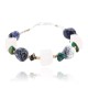 Certified Authentic Navajo .925 Sterling Silver Natural Turquoise Lapis Agate Native American Bracelet 371001562045