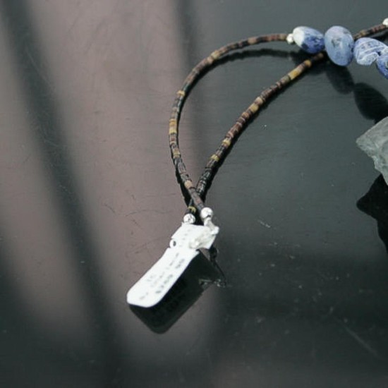 Certified Authentic Navajo .925 Sterling Silver Natural Turquoise Lapis Native American Necklace 370967577439
