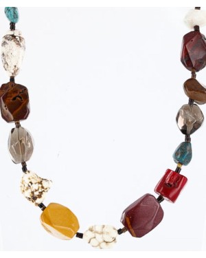 Certified Authentic Navajo .925 Sterling Silver Natural Turquoise MULICOLOR Native American Necklace 371005042775