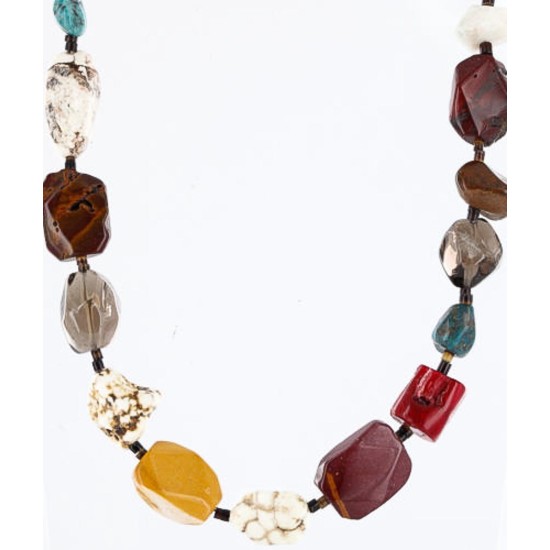 Certified Authentic Navajo .925 Sterling Silver Natural Turquoise MULICOLOR Native American Necklace 371005042775