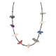 Certified Authentic Navajo .925 Sterling Silver Natural Turquoise Multicolor Stones Heishi Native American Necklace 16084-2