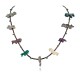Certified Authentic Navajo .925 Sterling Silver Natural Turquoise Multicolor Stones Native American Necklace 16084-3