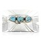 Certified Authentic Navajo .925 Sterling Silver Natural Turquoise Native American Buckle 1194-1