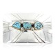 Certified Authentic Navajo .925 Sterling Silver Natural Turquoise Native American Buckle 1194-1