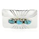 Navajo .925 Sterling Silver Natural Turquoise Native American Buckle 1194-2 Navajo .925 Sterling Silver Natural Turquoise Native American Buckle 1194-2