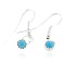 Certified Authentic Navajo .925 Sterling Silver Natural Turquoise Native American Dangle Earrings 27233