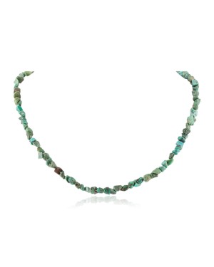 Certified Authentic Navajo .925 Sterling Silver Natural Turquoise Native American Necklace 15851-111