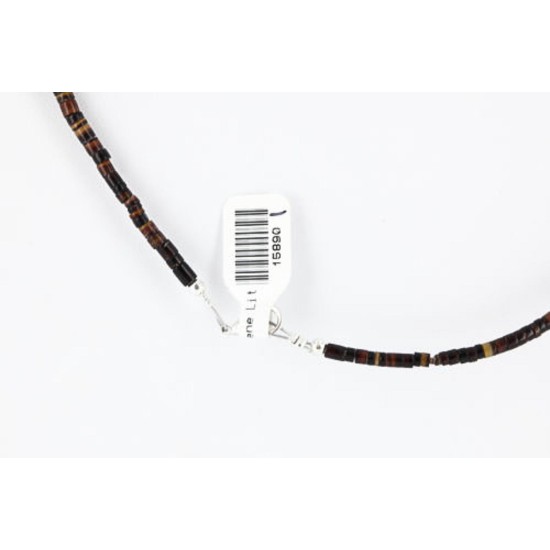 Certified Authentic Navajo .925 Sterling Silver Natural Turquoise Native American Necklace 15890-1