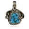 Certified Authentic Navajo .925 Sterling Silver Natural Turquoise Native American Necklace 16088-6