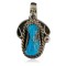 Certified Authentic Navajo .925 Sterling Silver Natural Turquoise Native American Necklace 16088-7