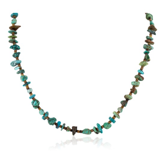 Certified Authentic Navajo .925 Sterling Silver Natural Turquoise Native American Necklace 18194 Certified Authentic Navajo .925 Sterling Silver Natural Turquoise Native American Necklace 18194