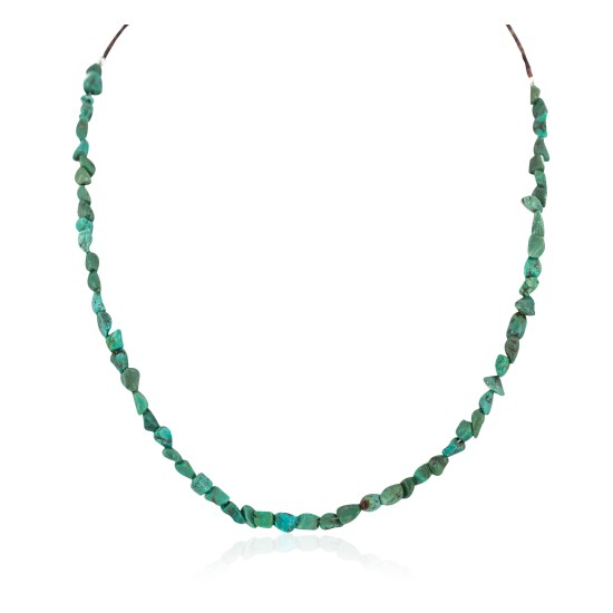 Certified Authentic Navajo .925 Sterling Silver Natural Turquoise Native American Necklace 18261