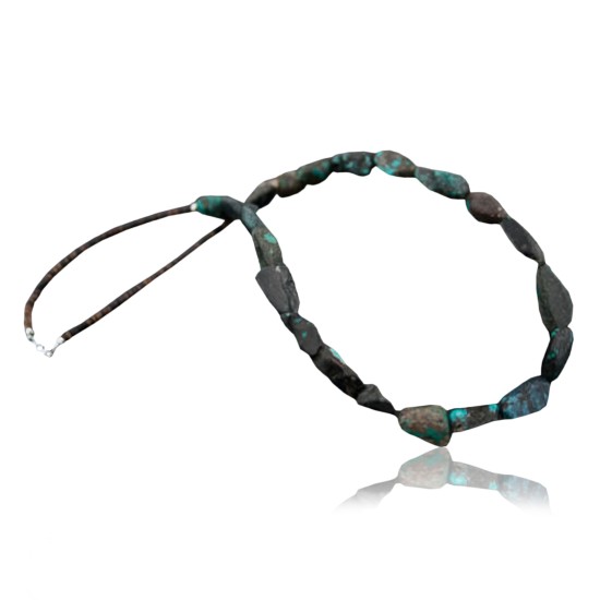 Certified Authentic Navajo .925 Sterling Silver Natural Turquoise Native American Necklace 370874631217