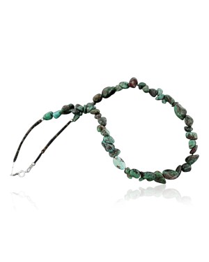 Certified Authentic Navajo .925 Sterling Silver Natural Turquoise Native American Necklace 370899790844