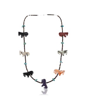 Certified Authentic Navajo .925 Sterling Silver Natural Turquoise Native American Necklace 370999807088