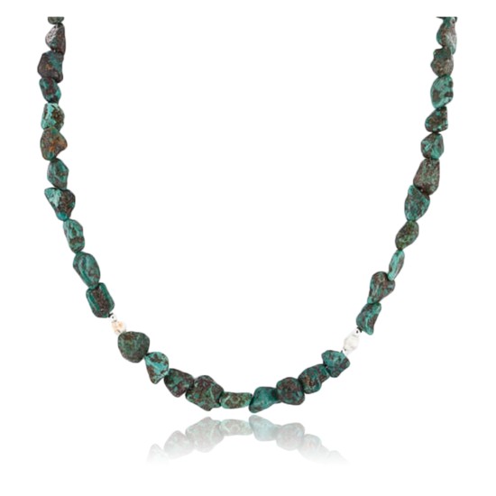Certified Authentic Navajo .925 Sterling Silver Natural Turquoise Native American Necklace 371008927250 Certified Authentic Navajo .925 Sterling Silver Natural Turquoise Native American Necklace 371008927250