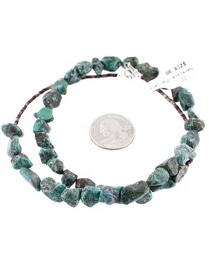 Certified Authentic Navajo .925 Sterling Silver Natural  Turquoise Native American Necklace 371011590435