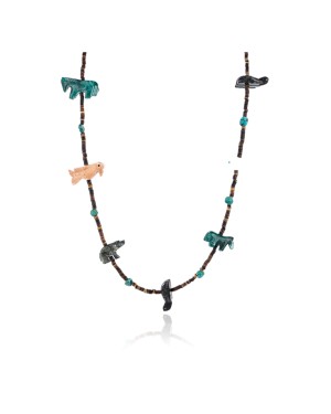 Certified Authentic Navajo .925 Sterling Silver Natural Turquoise Native American Necklace 371011832312