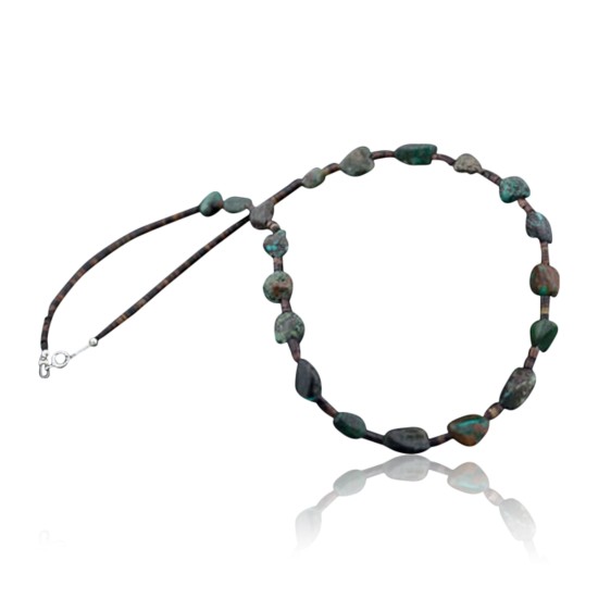 Certified Authentic Navajo .925 Sterling Silver Natural Turquoise Native American Necklace 390641988111